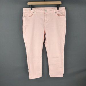 Michael Kors Baby Pink Izzy Crop Capri Jeans Sz 10